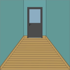 Lames de parquet entière dans la largeur du couloir ?