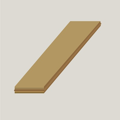 Lame de parquet en contrecollé