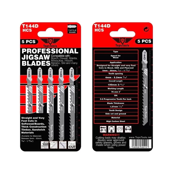 Lames bois pour scie sauteuse TOPSTOOLS JSTT144D_3 - Avis & Prix