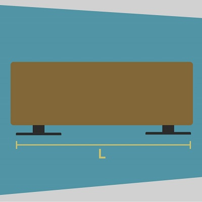 Mesurez l'espacement entre les supports
