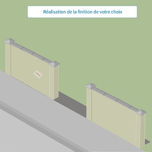 Réalisation de la finition sur un enduit de façade
