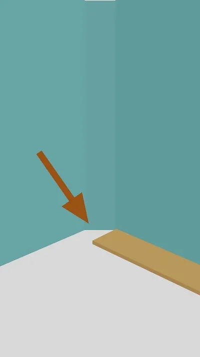 Pose et découpe de parquet dans 2 angles obtus