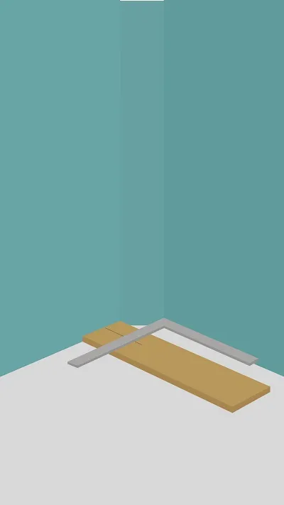 Astuce pour la découpe d'une lame de parquet en angle