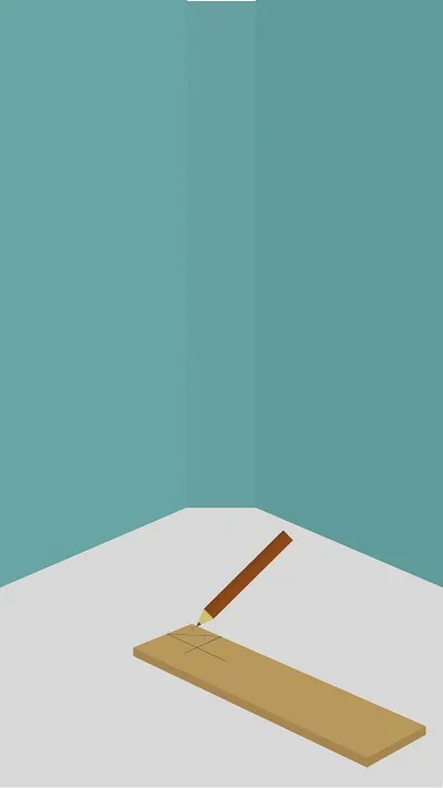 Couper et ajuster une lame de parquet dans un angle multiple