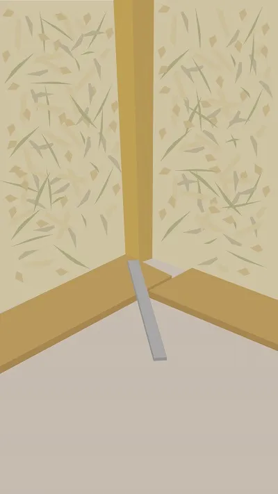 Assembler 2 lames de parquet autour d'un angle droit saillant