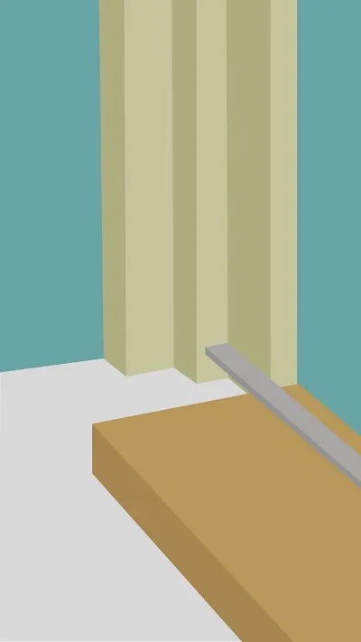 Poser du parquet autour d'une moulure en bois
