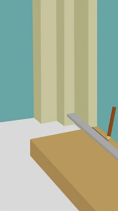 Poser du parquet autour d'une moulure à plusieurs pans