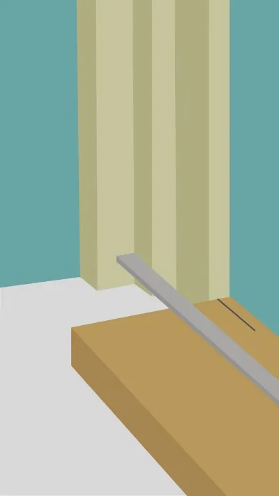 Découper du parquet autour d'une moulure d'angle