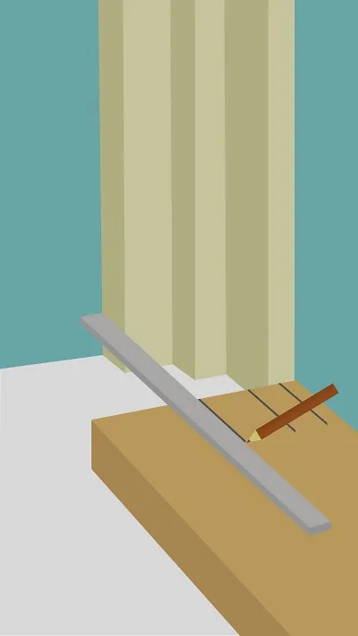 Contourner une moulure avec une lame de parquet