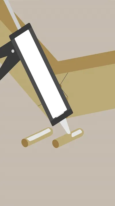 Angle droit renforcé avec des tasseaux en bois